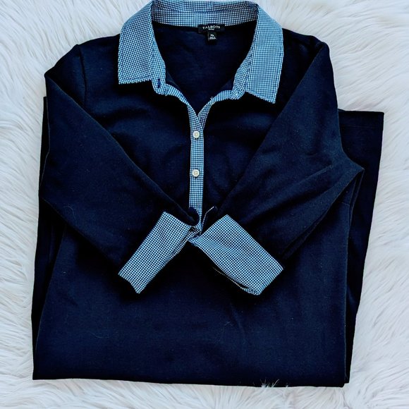 (SOLD) TALBOTS Collared Shift Dress Medium Petite Size - Picture 4 of 5